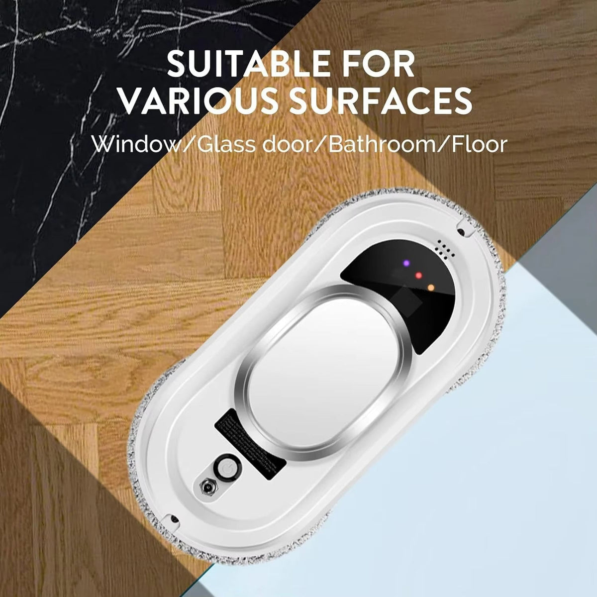 WinoBotto Robot Window Cleaner with 5600Pa Suction & AI Navigation