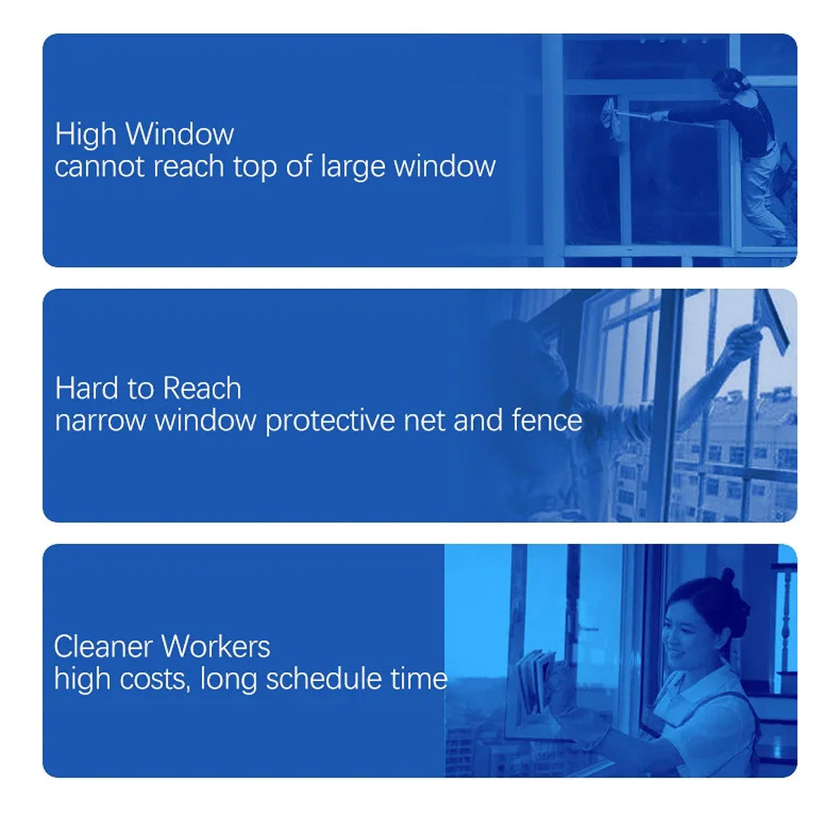 WinoBotto Robot Window Cleaner with 5600Pa Suction & AI Navigation