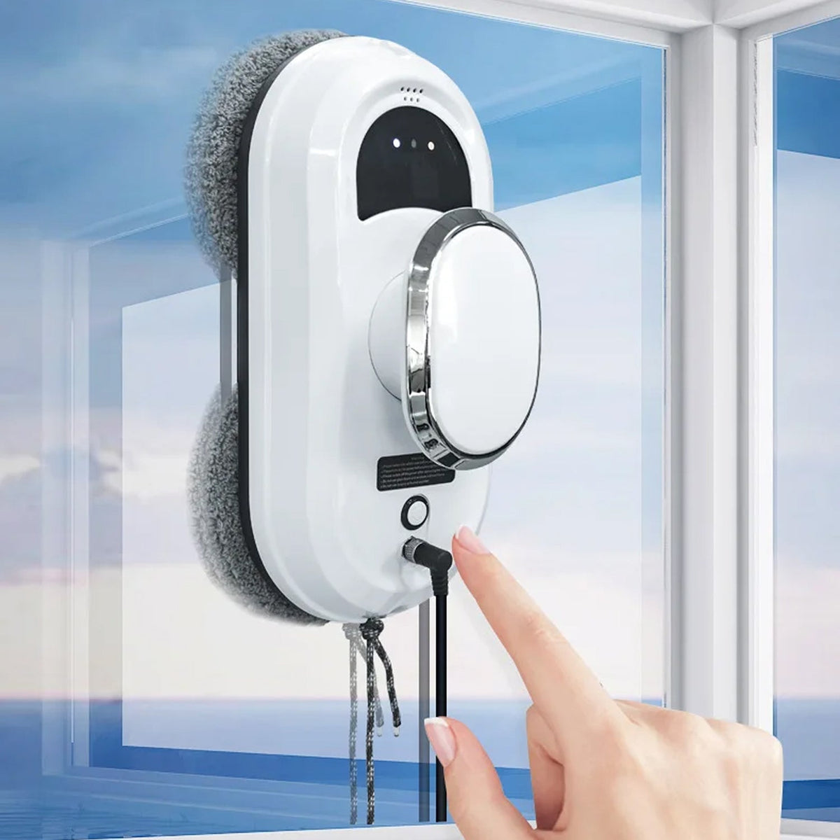 WinoBotto Robot Window Cleaner with 5600Pa Suction & AI Navigation