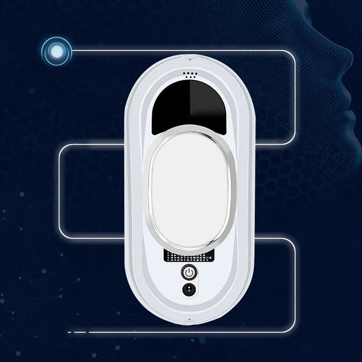 WinoBotto Robot Window Cleaner with 5600Pa Suction & AI Navigation