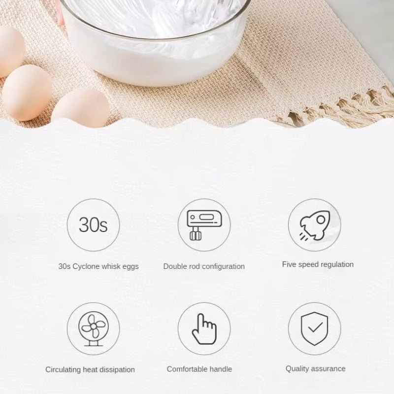 Wizapert 300W Electric Hand Mixer for UK Bakers