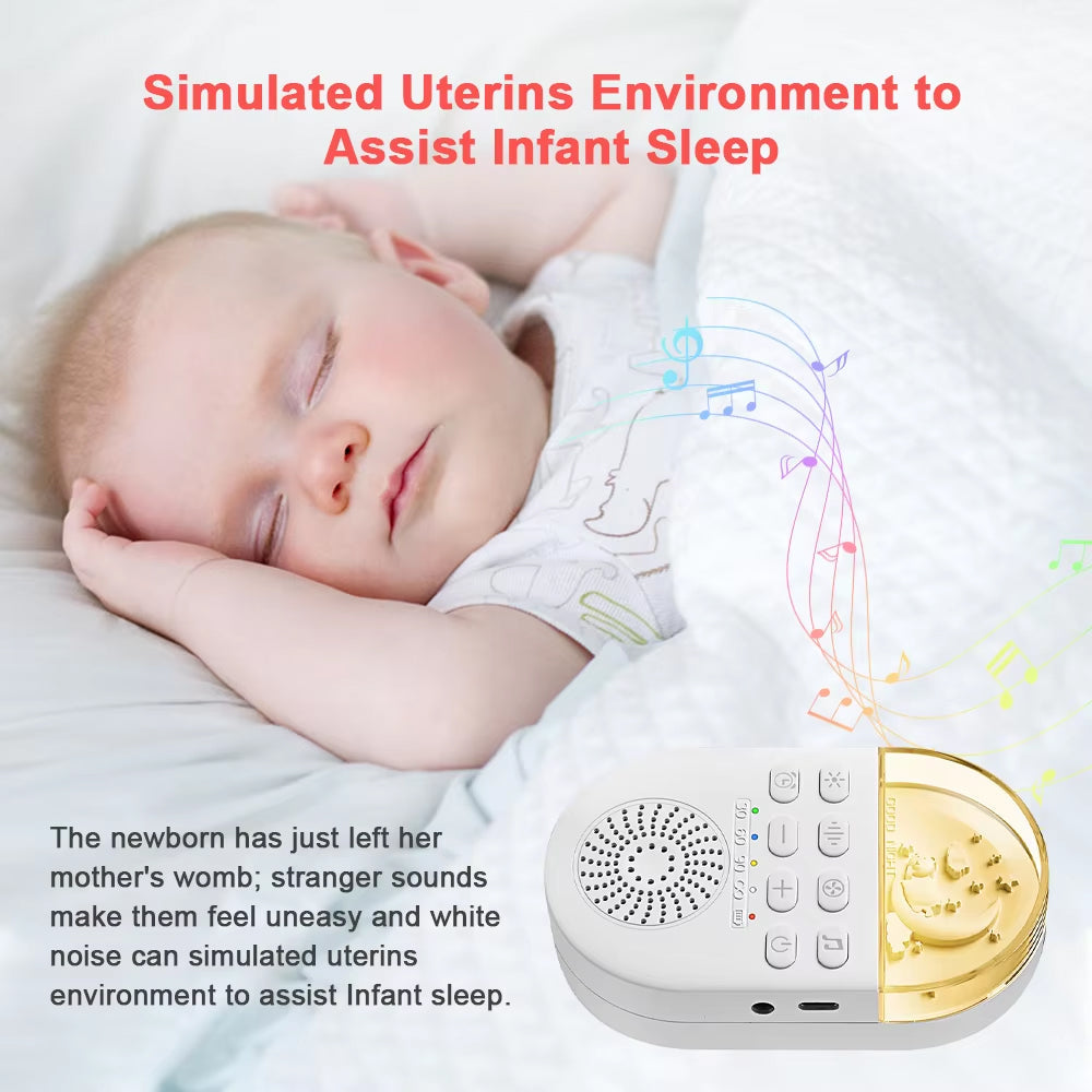WNSleep Portable White Noise Machine with 24 Sounds & Breathing Lamp
