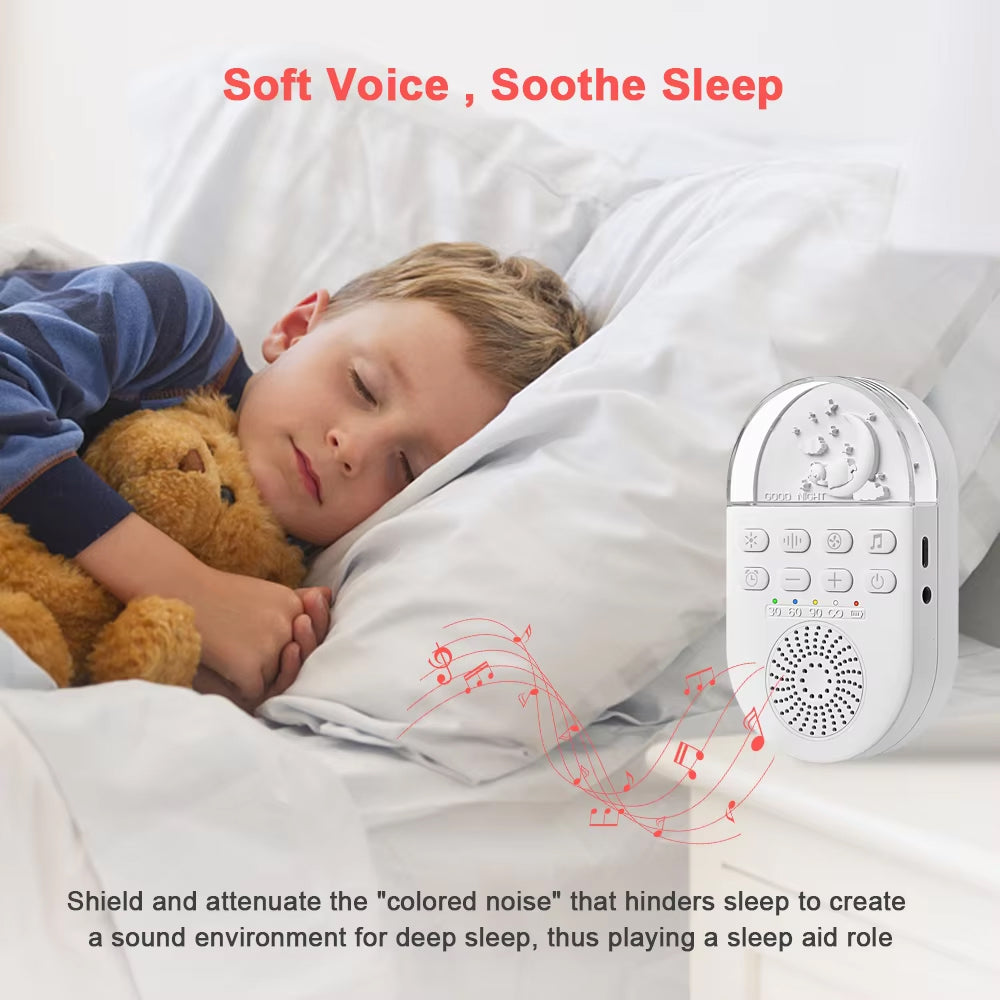 WNSleep Portable White Noise Machine with 24 Sounds & Breathing Lamp