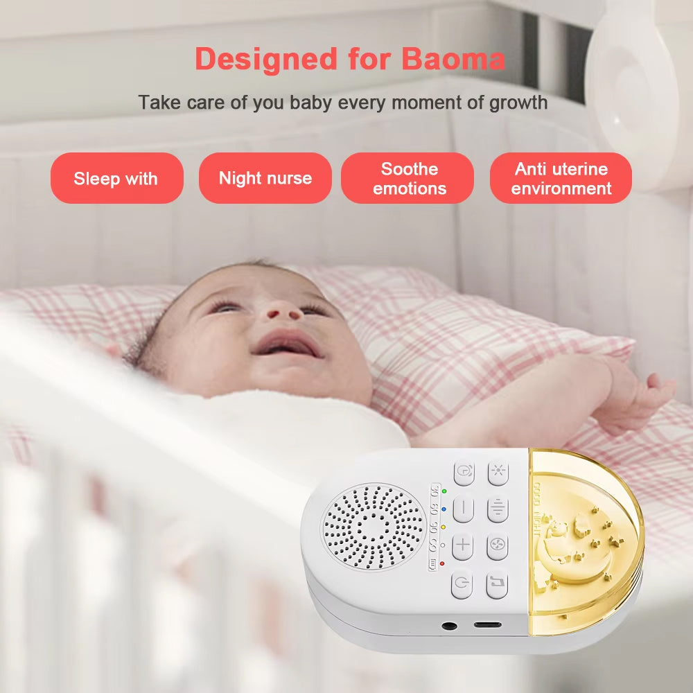 WNSleep Portable White Noise Machine with 24 Sounds & Breathing Lamp
