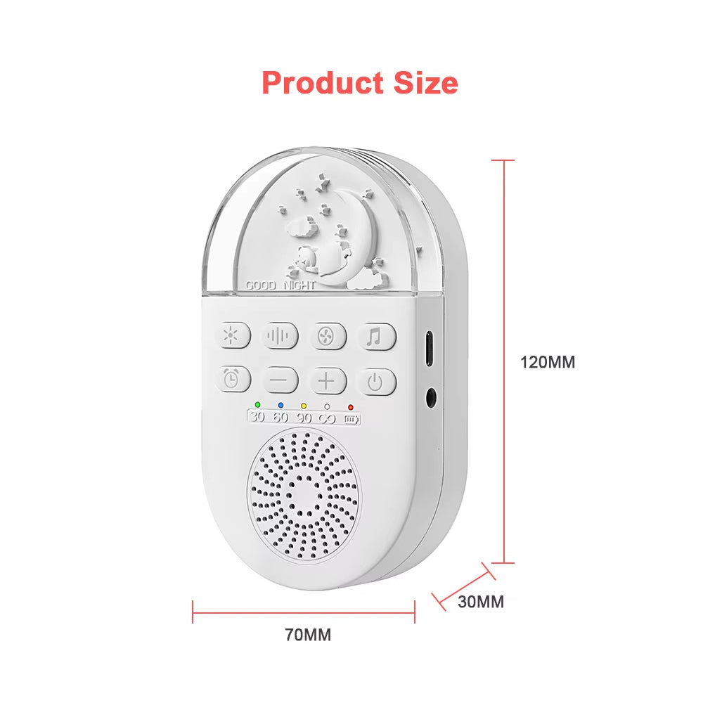 WNSleep Portable White Noise Machine with 24 Sounds & Breathing Lamp