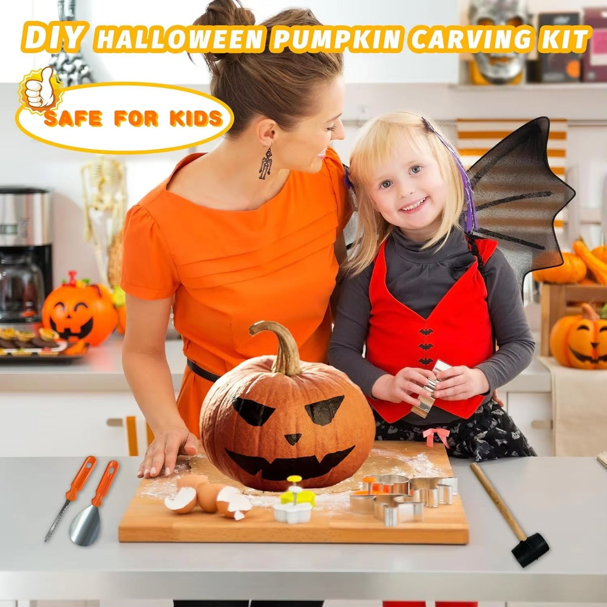 XpumpMax Heavy-Duty Stainless Steel Pumpkin Carving Tools Kit UK