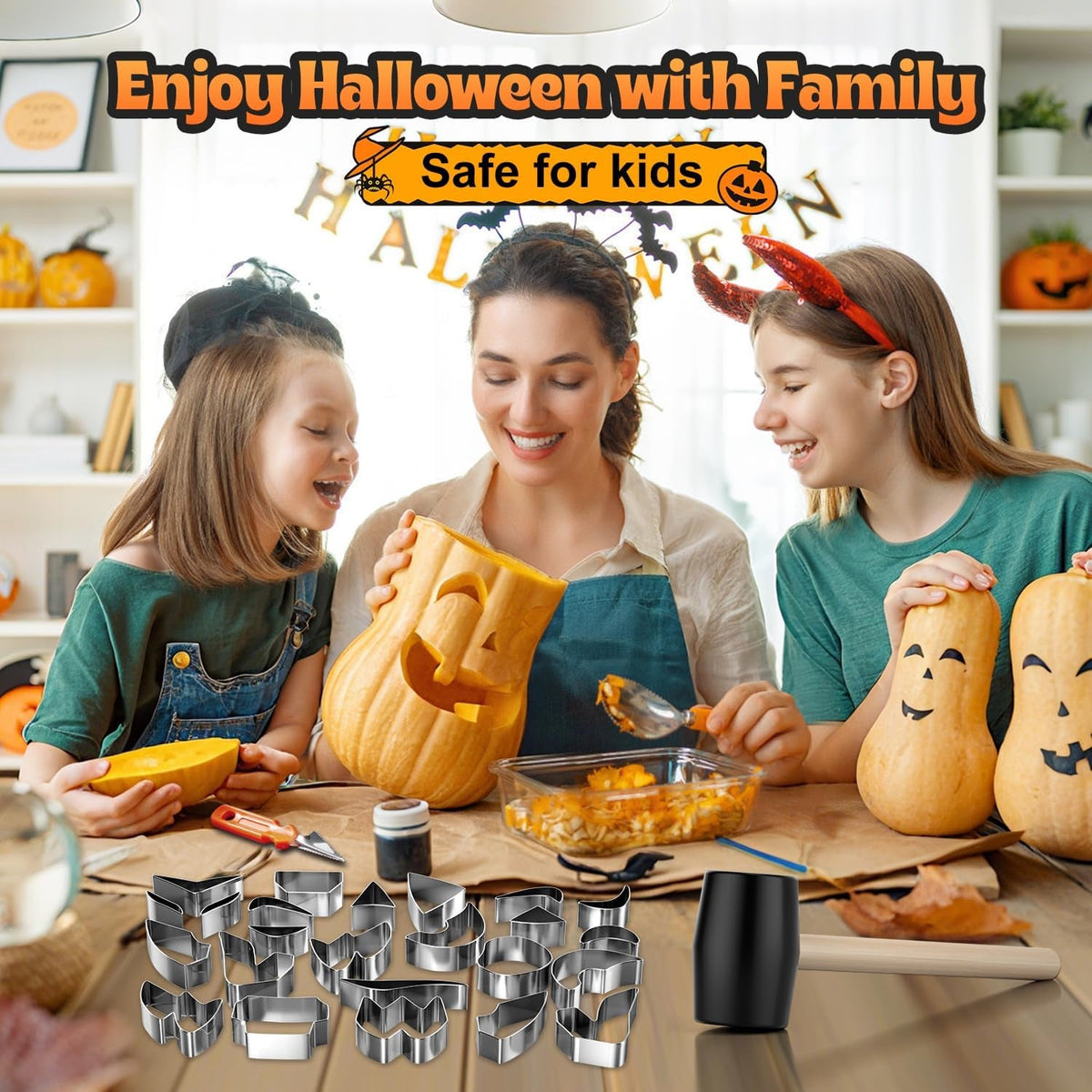 XpumpMax Heavy-Duty Stainless Steel Pumpkin Carving Tools Kit UK
