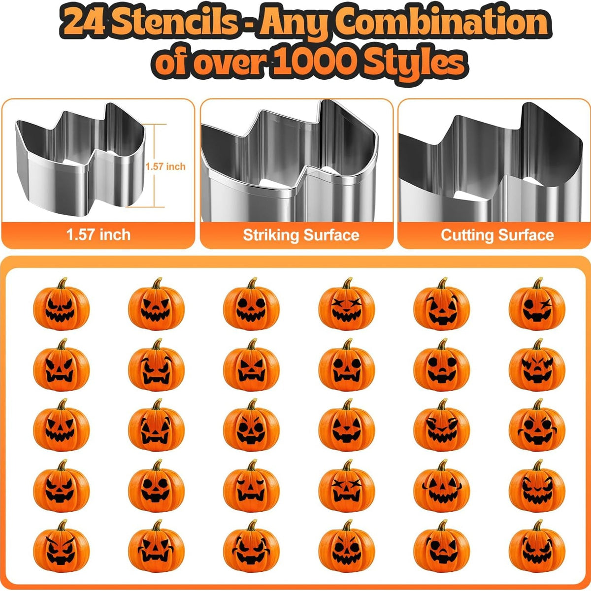 XpumpMax Heavy-Duty Stainless Steel Pumpkin Carving Tools Kit UK