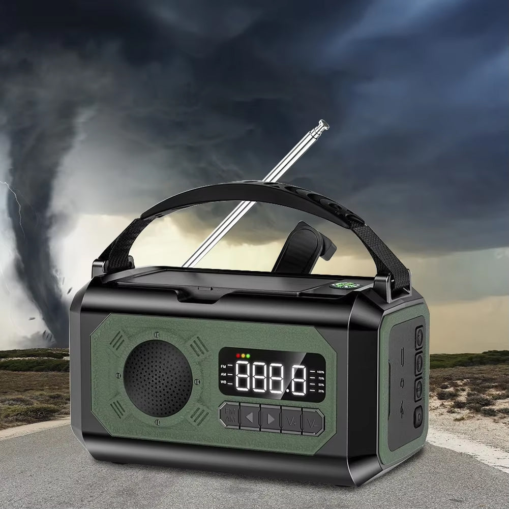 ZeffyFlix Emergency Solar Radio 12000mAh Power Bank