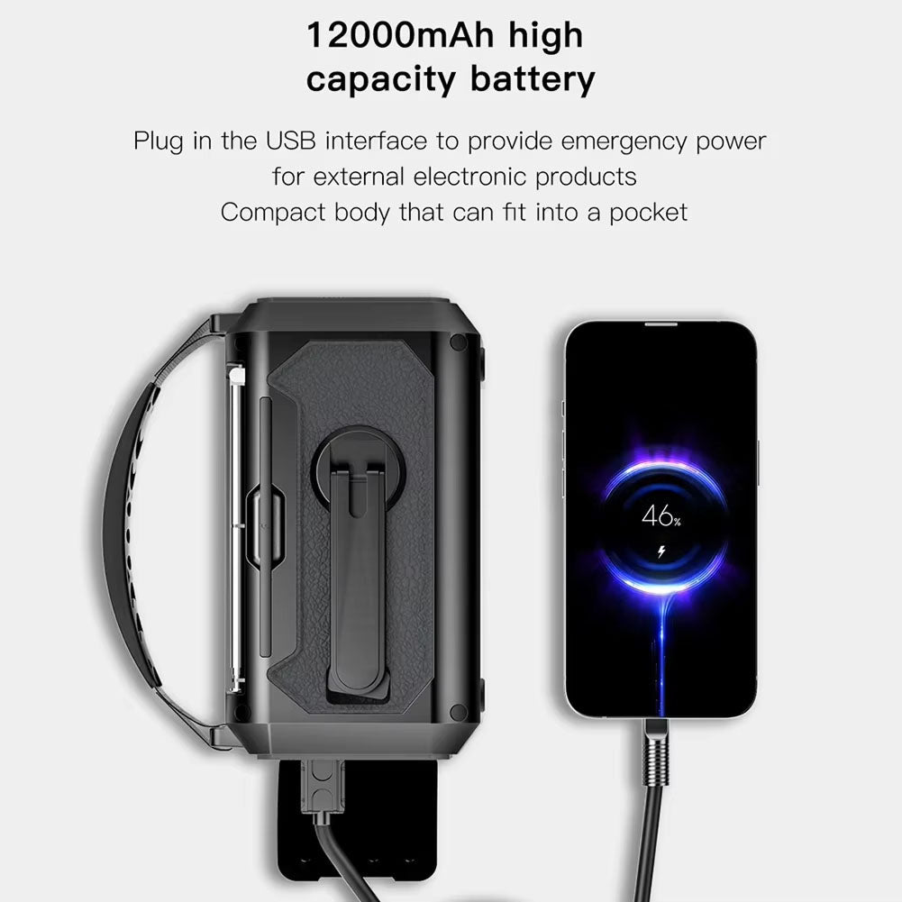 ZeffyFlix Emergency Solar Radio 12000mAh Power Bank