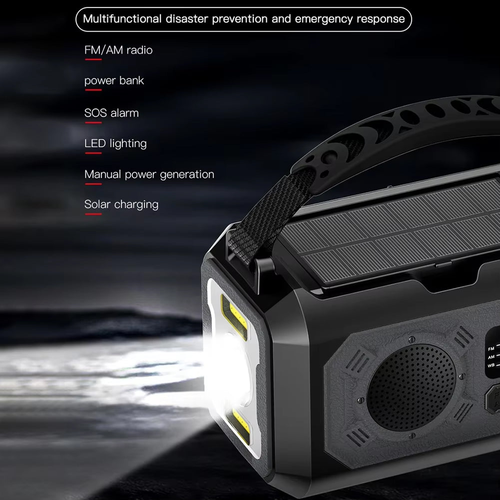 ZeffyFlix Emergency Solar Radio 12000mAh Power Bank