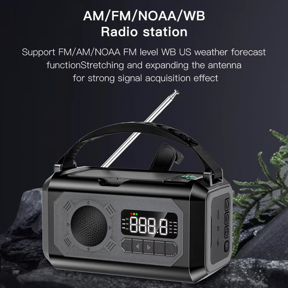 ZeffyFlix Emergency Solar Radio 12000mAh Power Bank