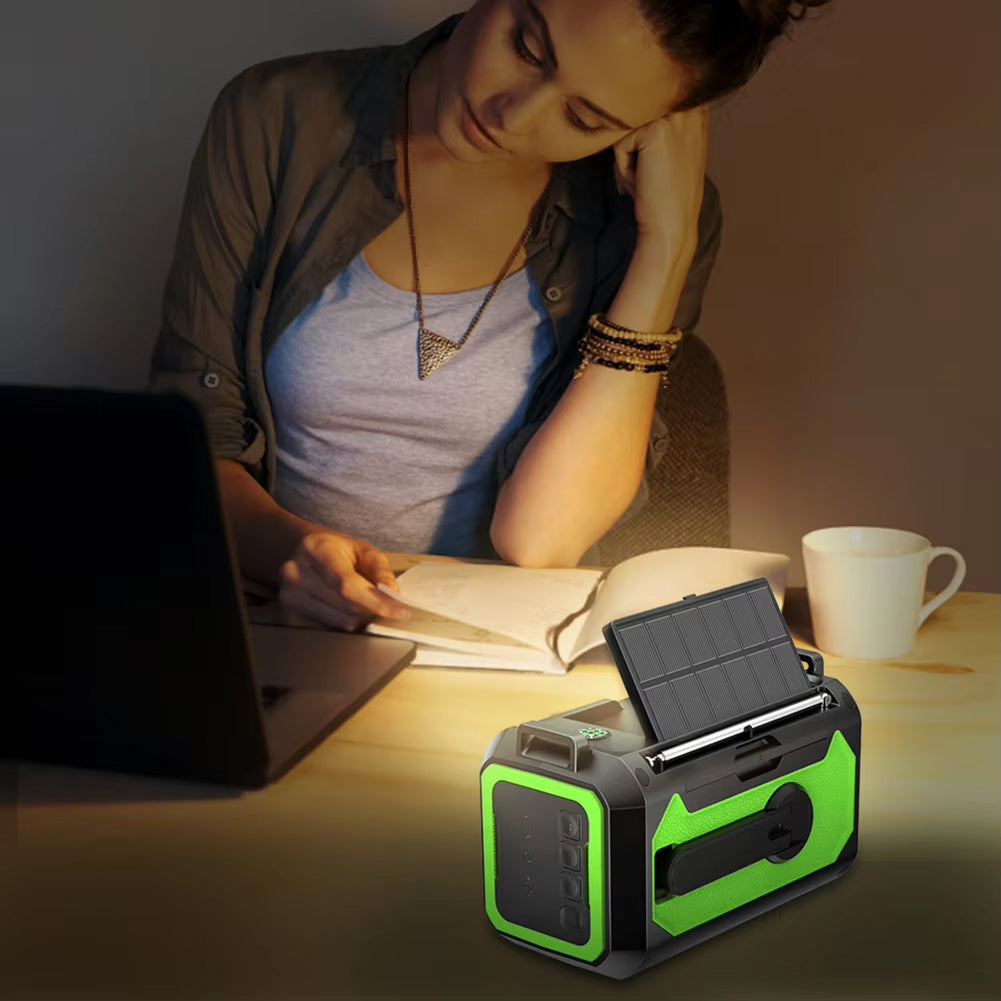 ZeffyFlix Emergency Solar Radio 12000mAh Power Bank