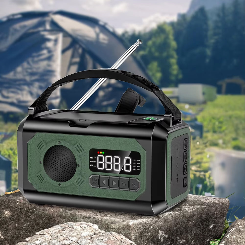 ZeffyFlix Emergency Solar Radio 12000mAh Power Bank