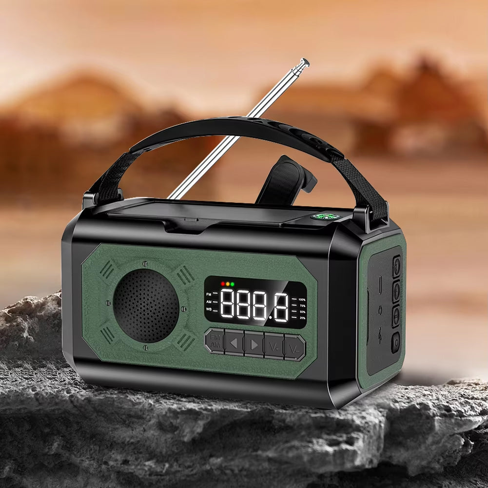 ZeffyFlix Emergency Solar Radio 12000mAh Power Bank