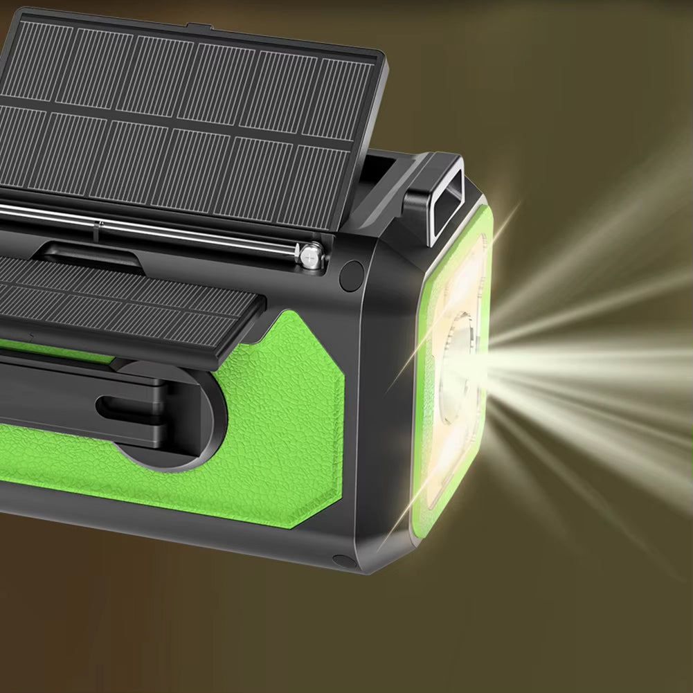 ZeffyFlix Emergency Solar Radio 12000mAh Power Bank