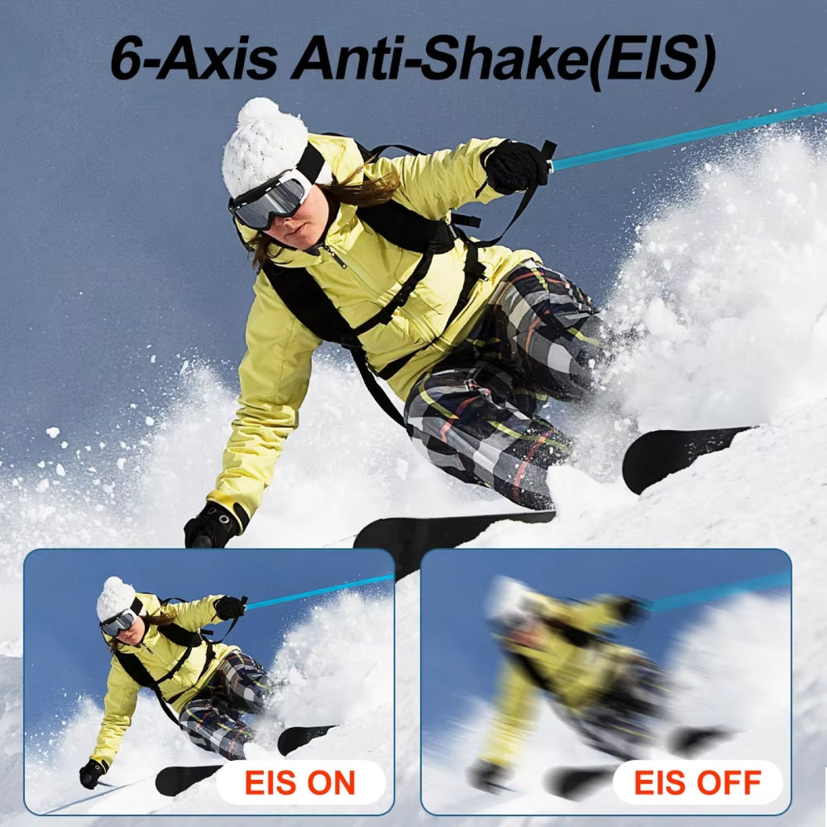 ZinoxCam 5K Ultra-HD Action Camera for Skiing