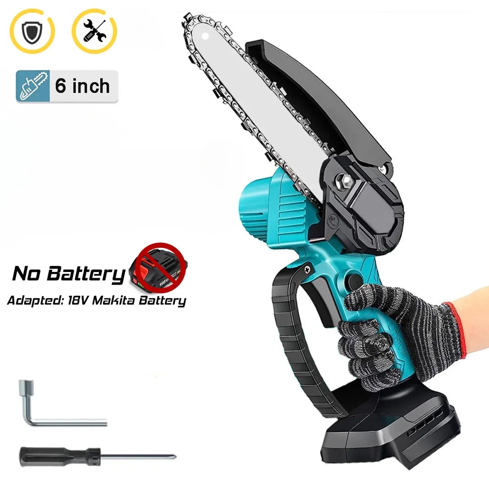 Zizacket 6-Inch Cordless Mini Chainsaw Makita Compatible