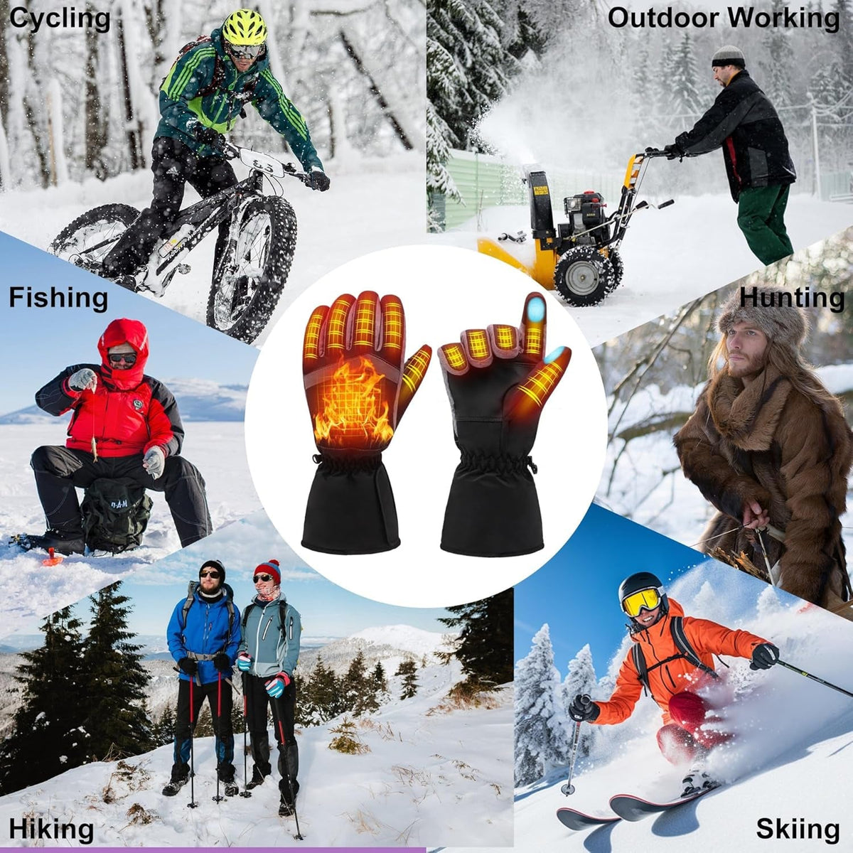 ZonarGlov Electric Heated Winter Motorbike Gloves UK