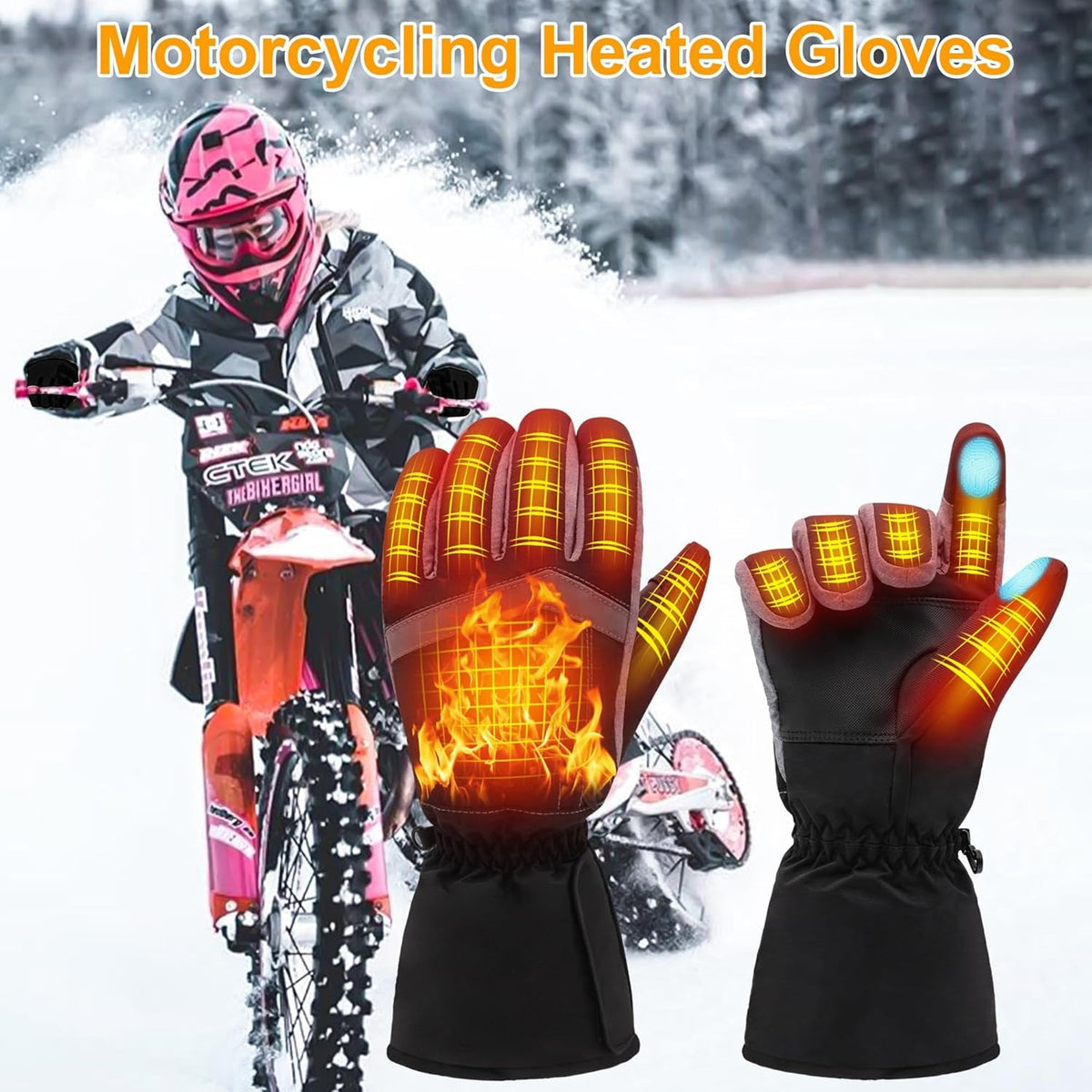 ZonarGlov Electric Heated Winter Motorbike Gloves UK