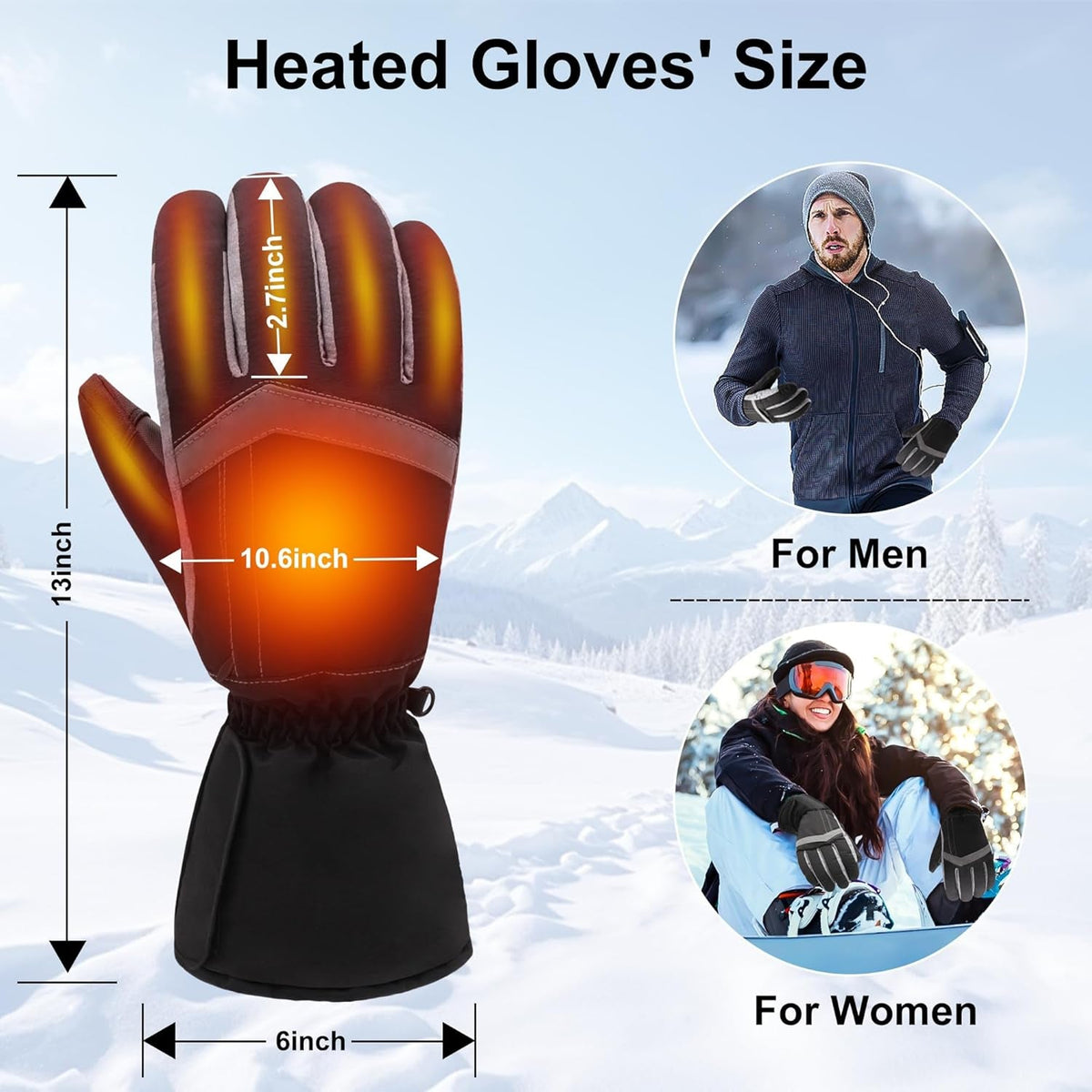 ZonarGlov Electric Heated Winter Motorbike Gloves UK
