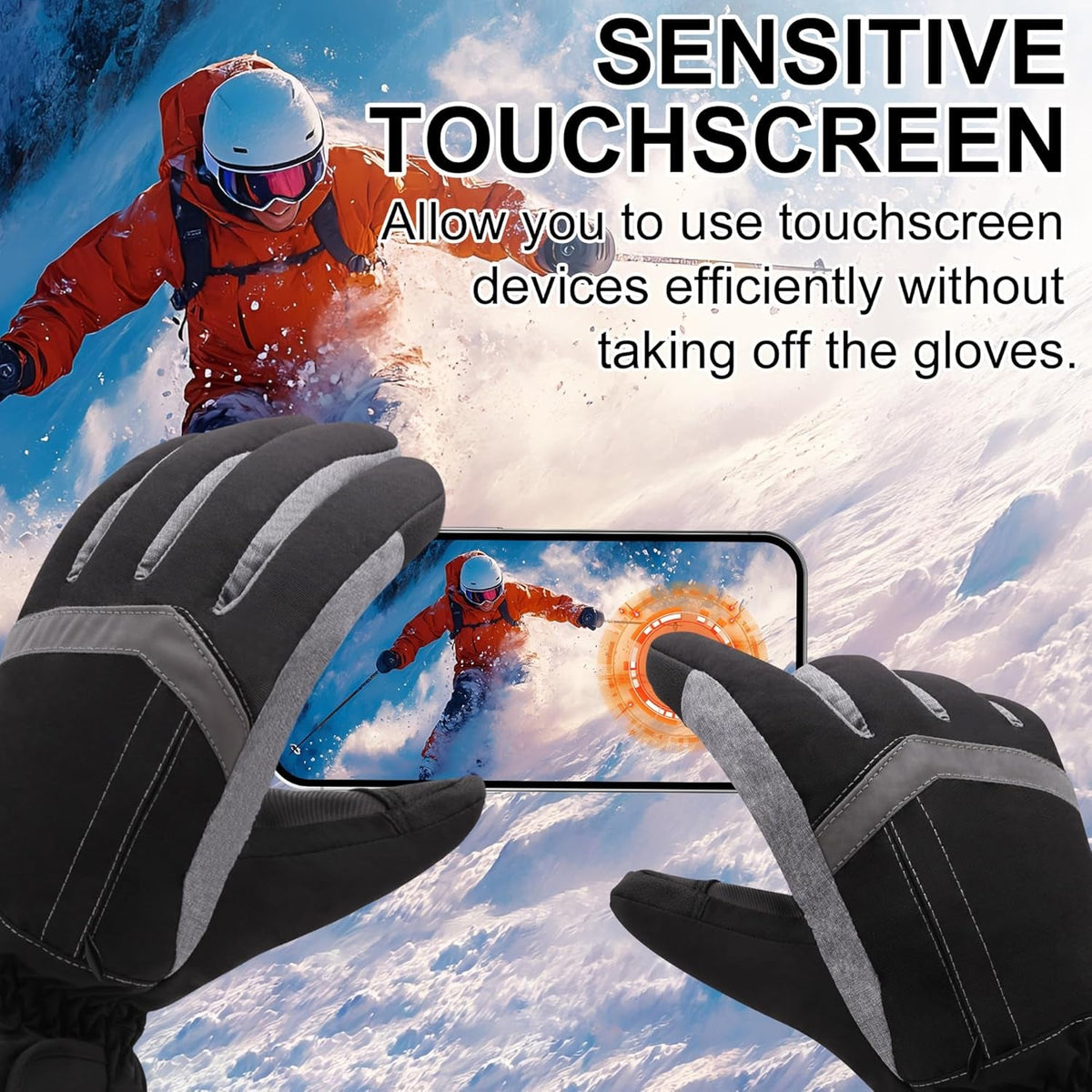 ZonarGlov Electric Heated Winter Motorbike Gloves UK