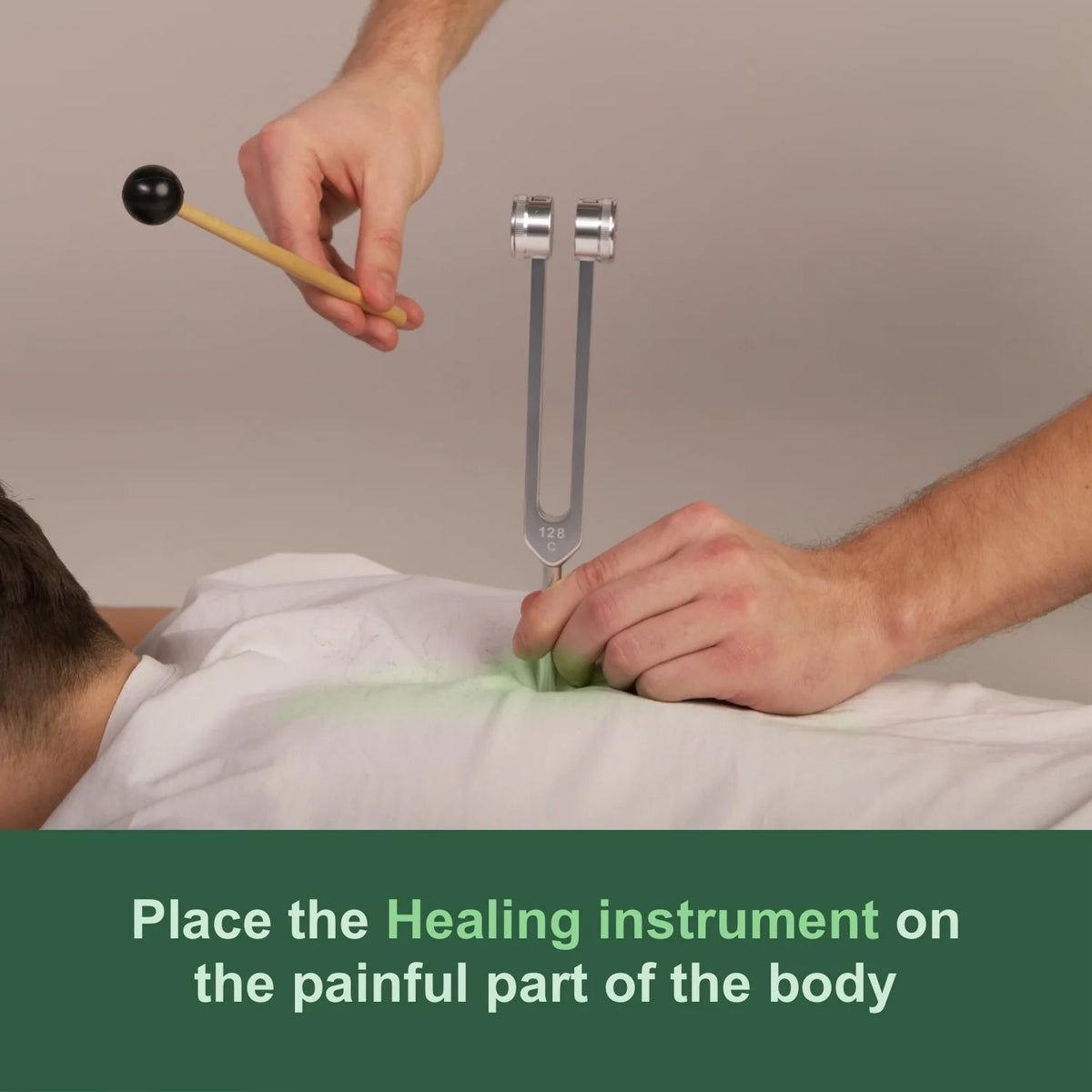 ZynVybra 128Hz therapeutic tuning fork for targeted vibration therapy