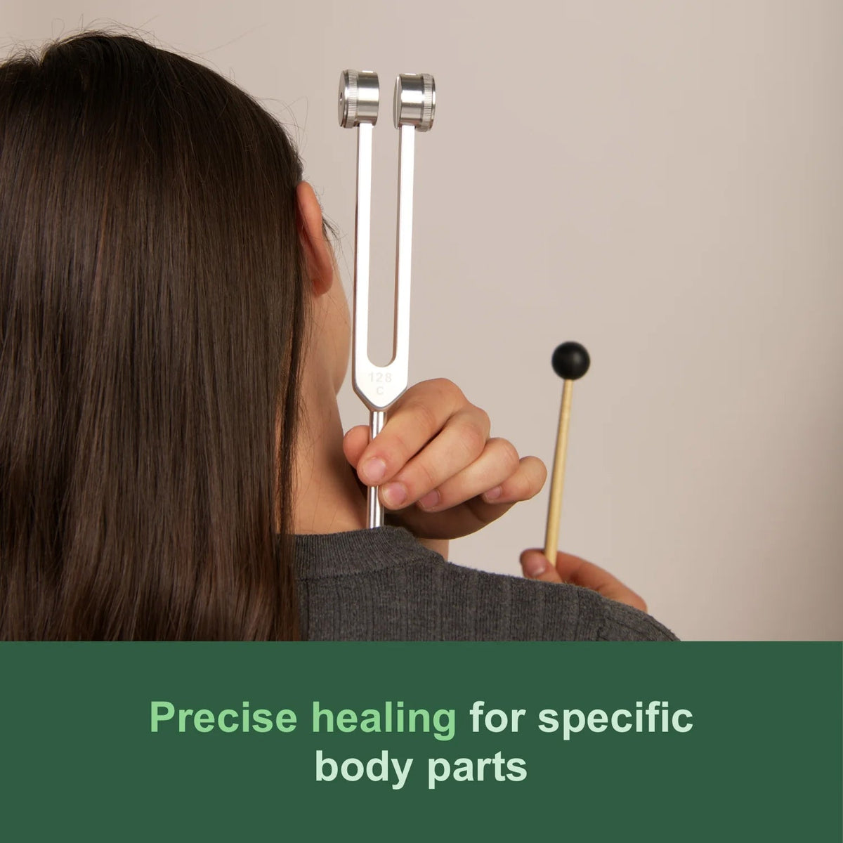 ZynVybra 128Hz therapeutic tuning fork for targeted vibration therapy